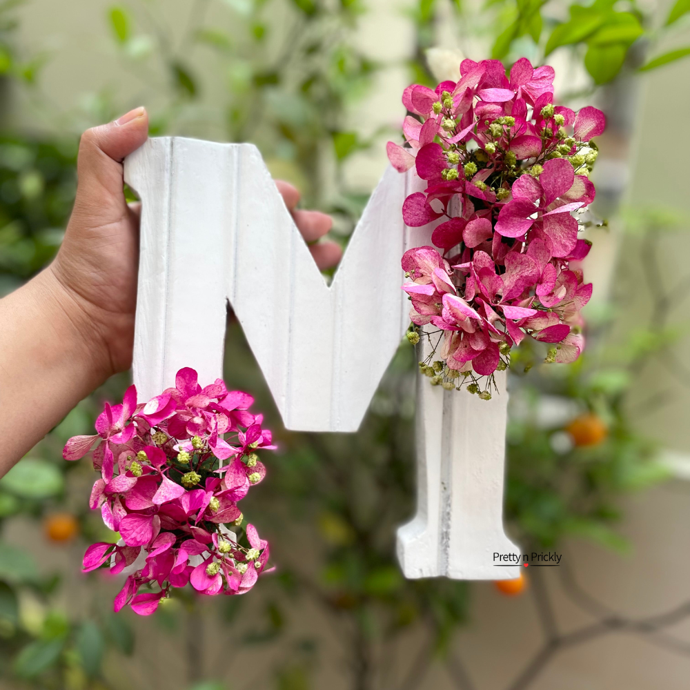 Floral Letters: Dried flower Initials