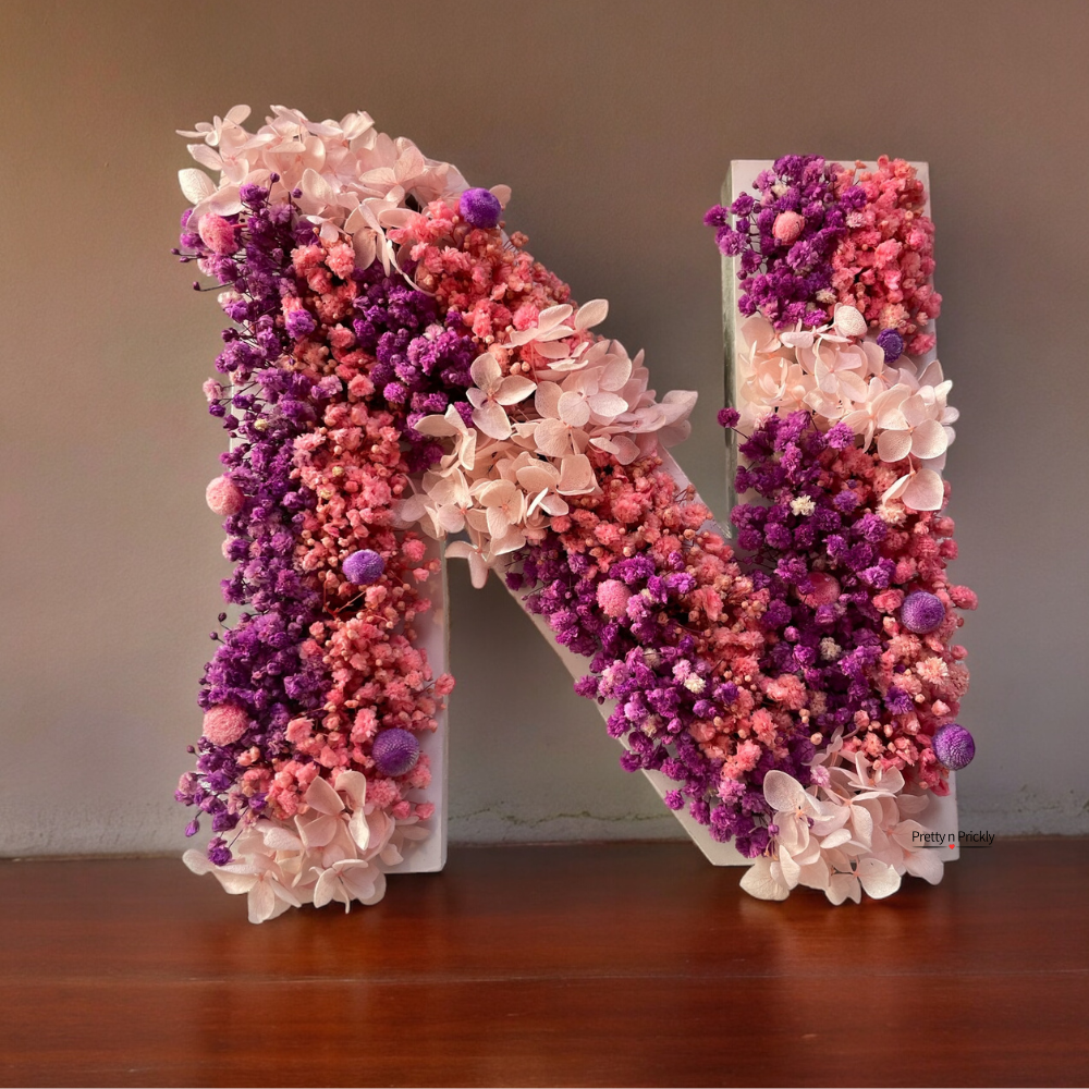 Floral Letters: Dried flower Initials