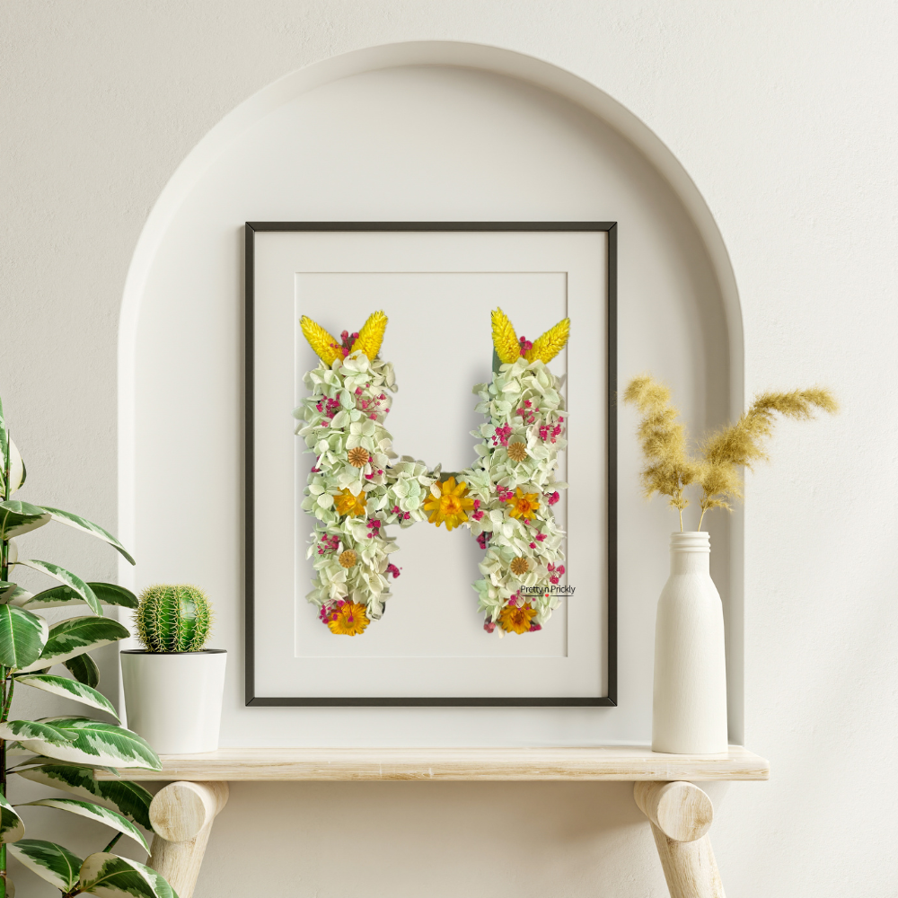 Floral Letters: Dried flower Initials